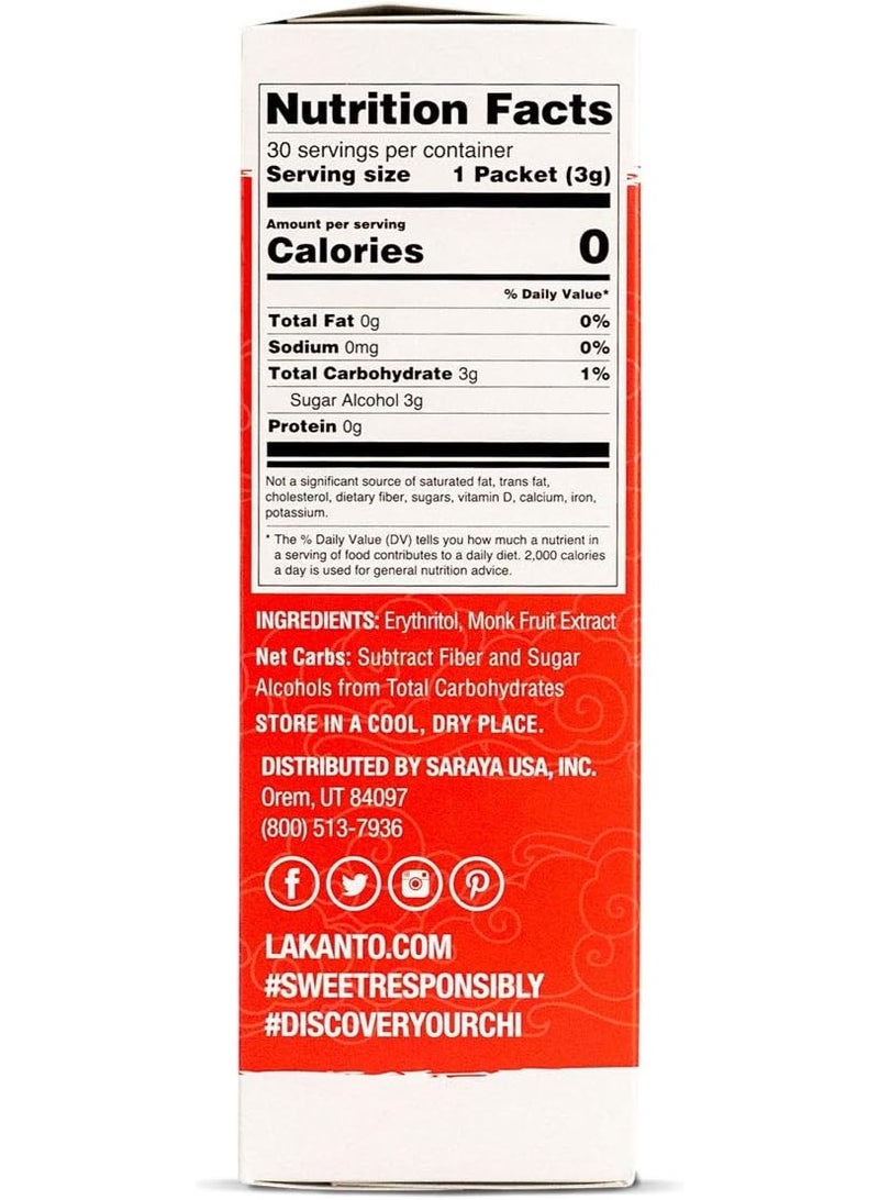 LAKANTO Monk Fruit Sweetener with Erythritol Golden 30 Sachets - Image 4